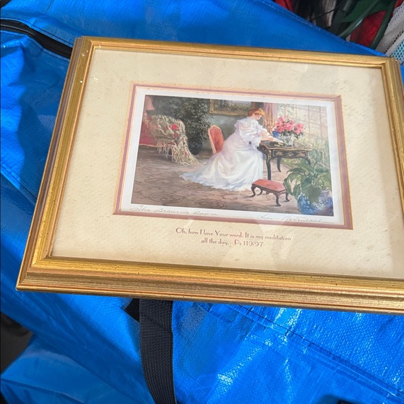 Framed Art Print with Gold Frame Psalm 119:97 used - Picture 9 of 10